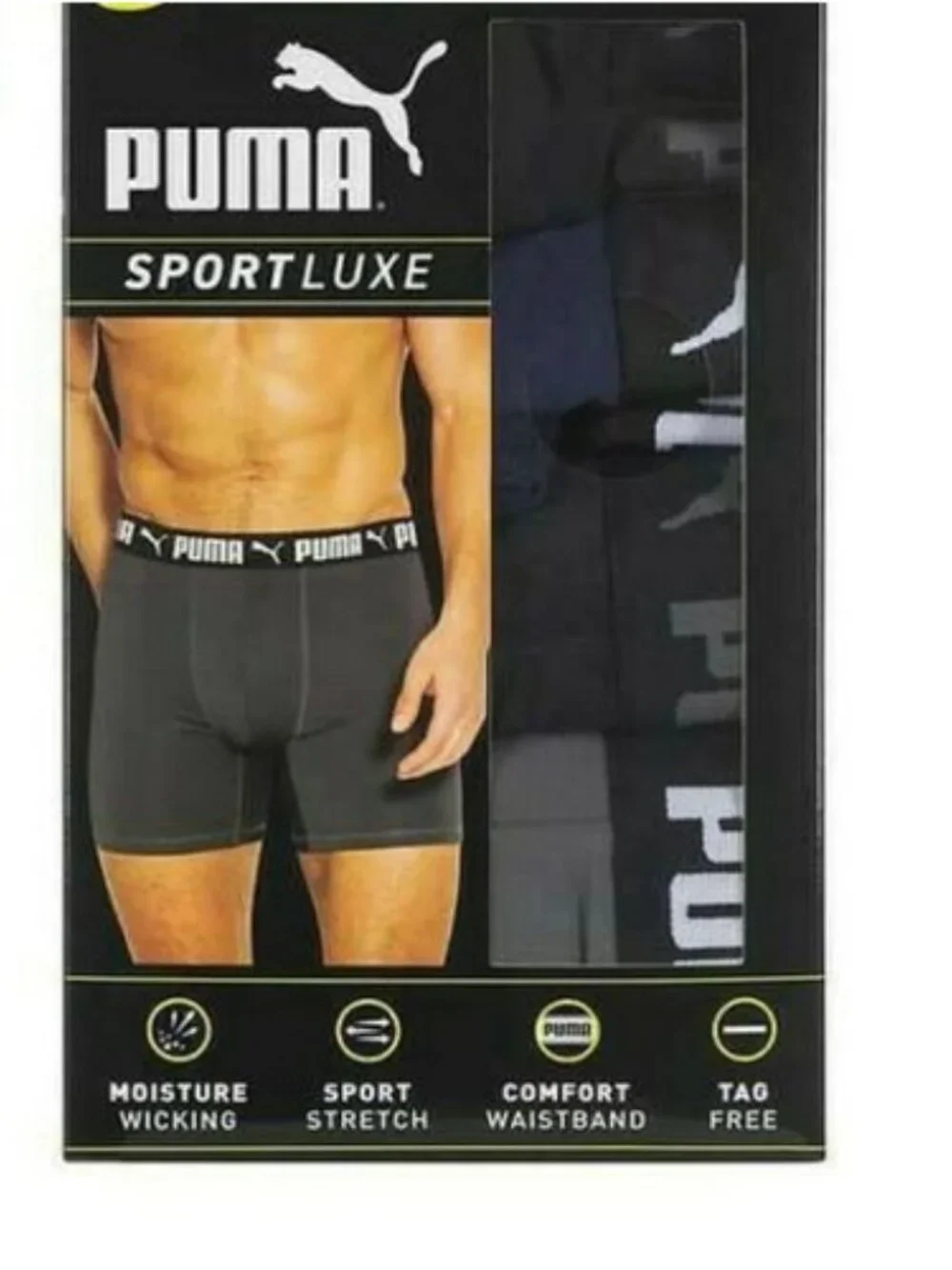 PUMA Men's Boxer Brief, 5-pack, Tag Free, Comfort Waistband Size L - OPEN BOX